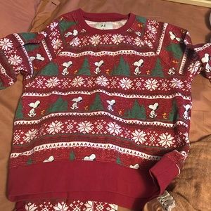 Ae Christmas snoopy matching pj set